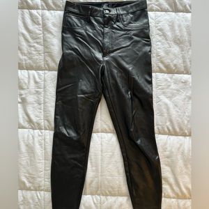 Abercrombie & Fitch ultra high rise leather pants